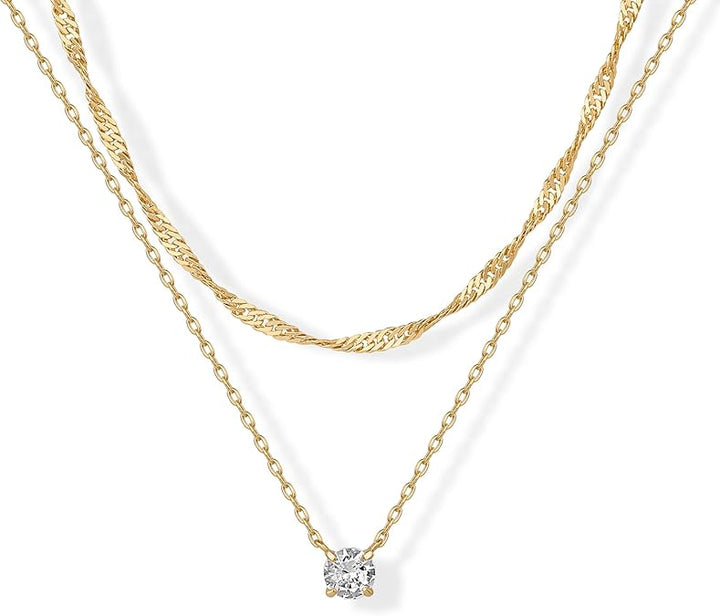 Collana a strati Halo | Oro