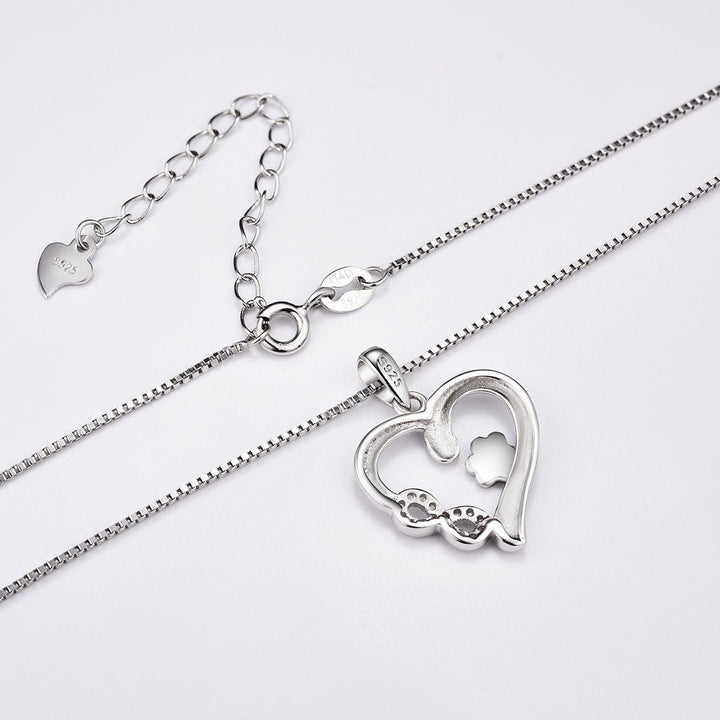 Collana con Zampa e Cuore con Charm Infinito