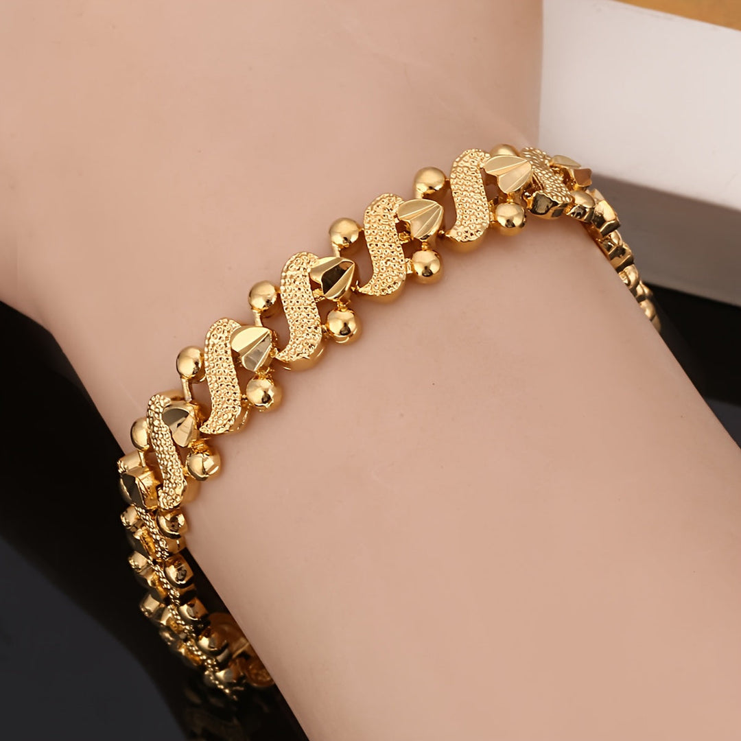 Bracciale a Onde Ornato Lily | Oro