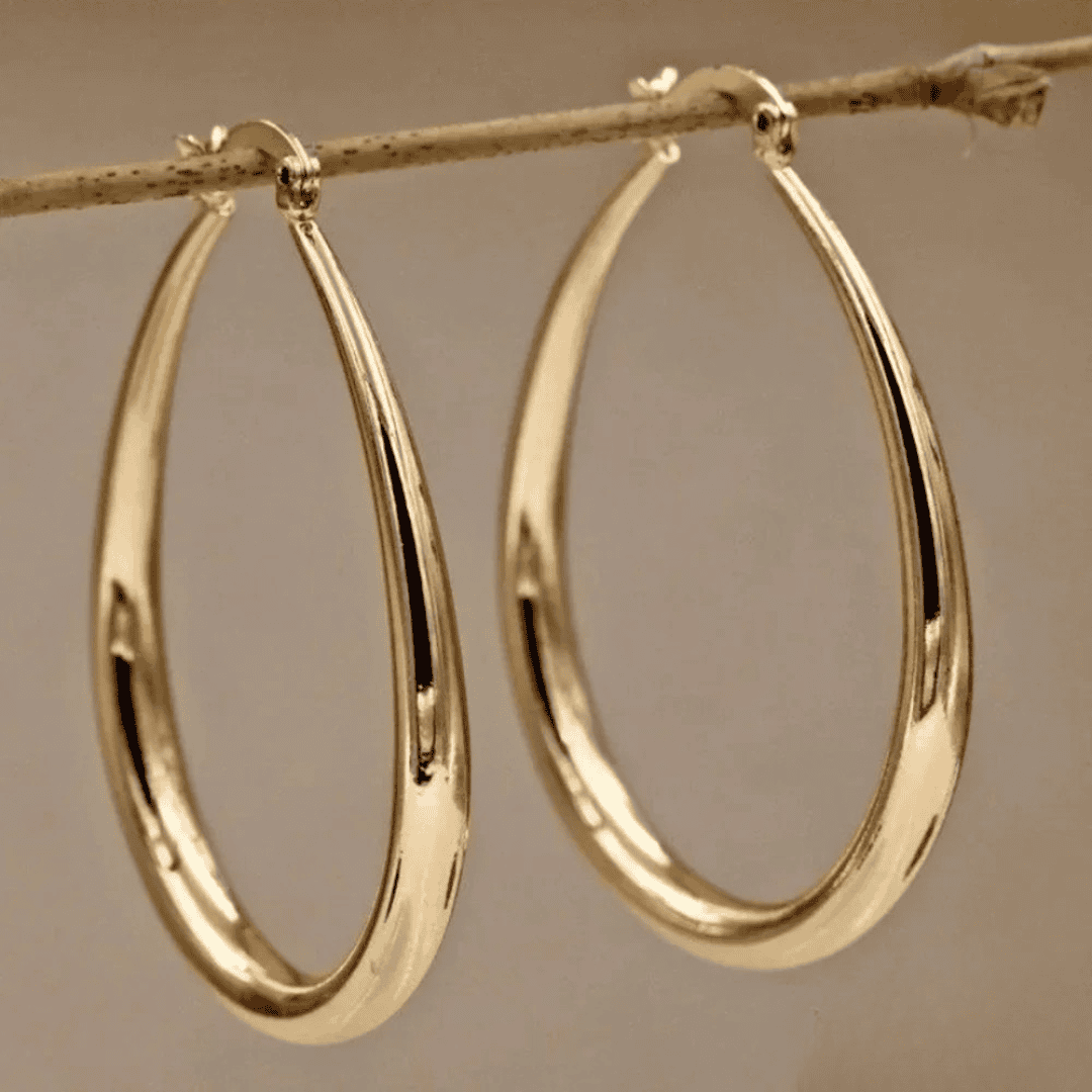 Orecchini Eleganti a Cerchio color oro
