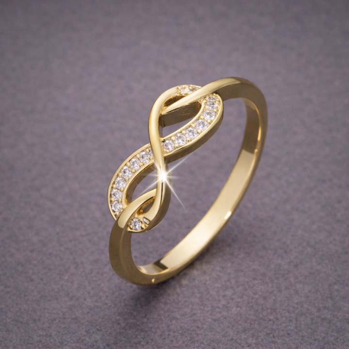Anello con Catena color oro Infinito