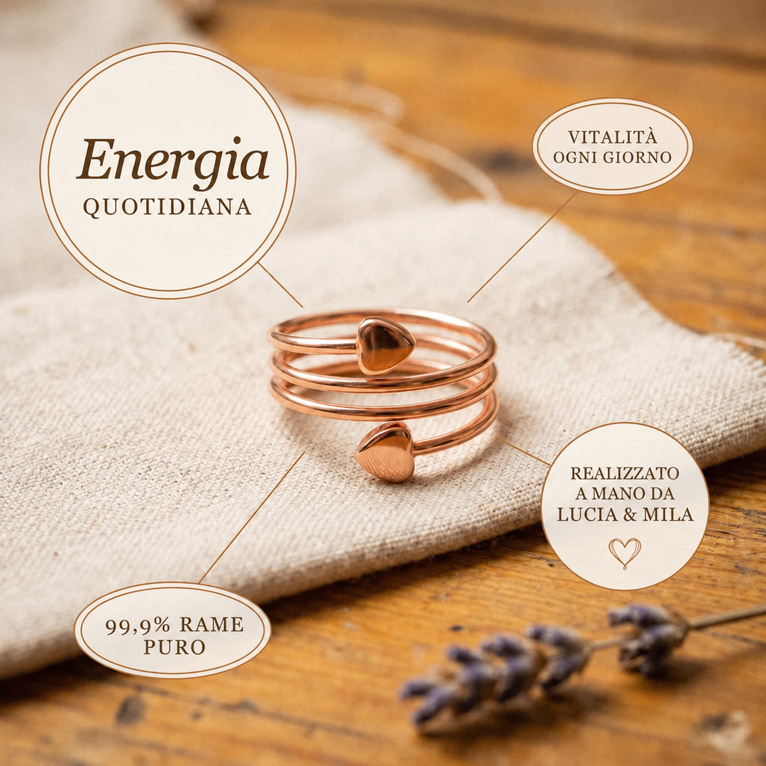 Anello in Rame di Lucia & Mila - Quotidiana