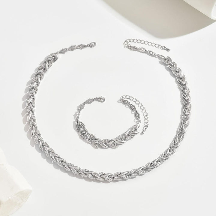 Set Elegante in Vetro con Strass a Coda di Pesce