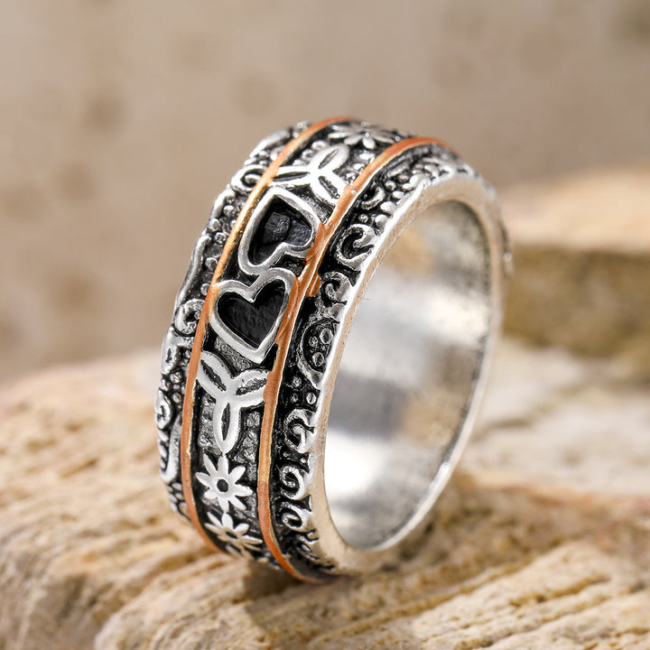 Anello in Argento Inciso Heritage