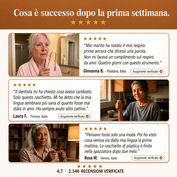 Raschietto per la Lingua in Rame Puro