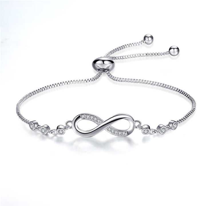 Bracciale Infinito Regolabile color argento