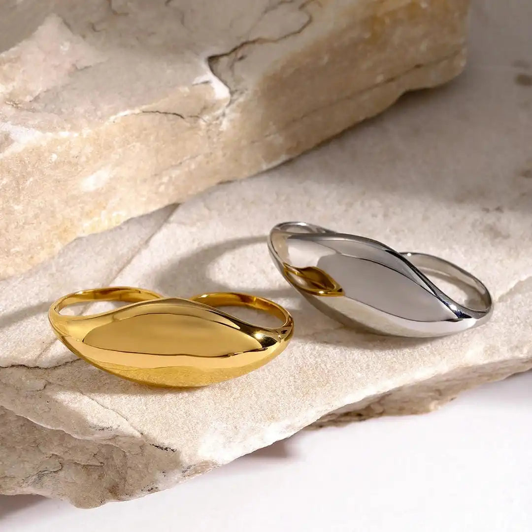 Anello Doppio color oro Senza Tempo