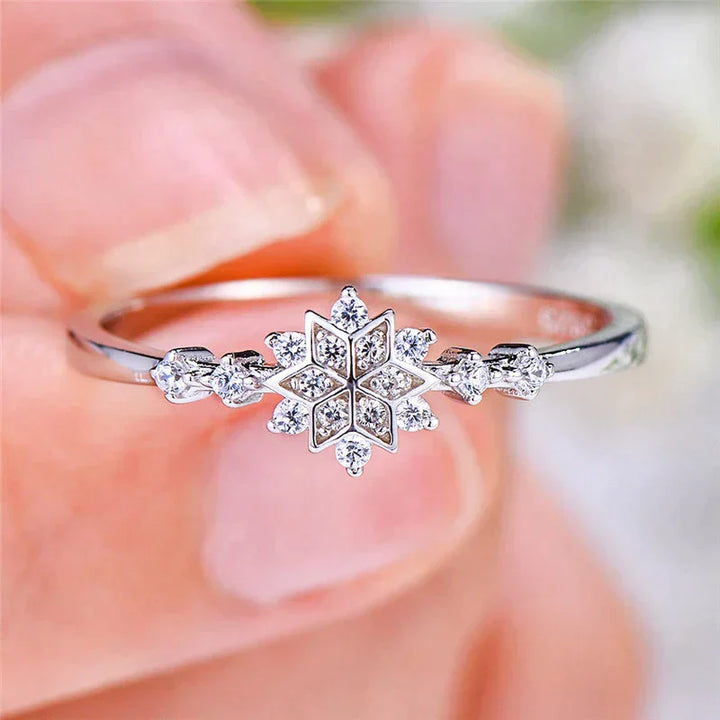 Anello Fiocco di Neve color argento