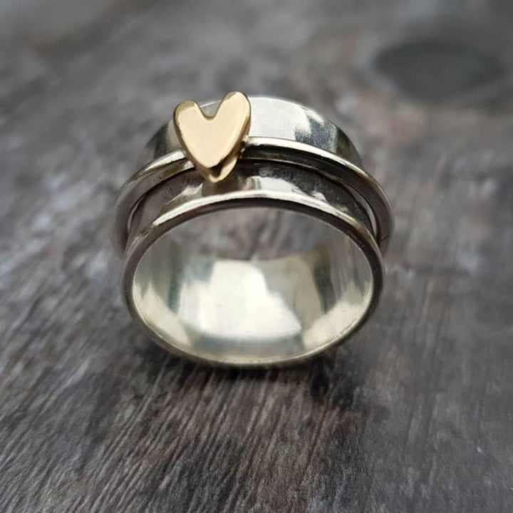 Mely - Anello color argento Cuore color oro