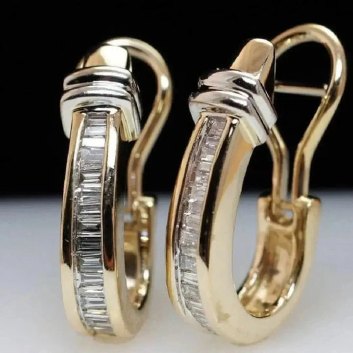 Orecchini vintage color oro e diamanti