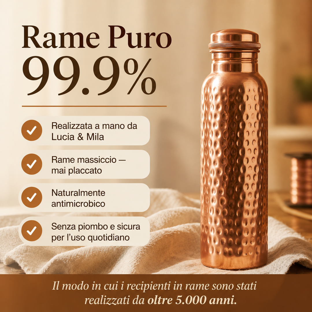 Borraccia in Rame Puro di Lucia & Mila