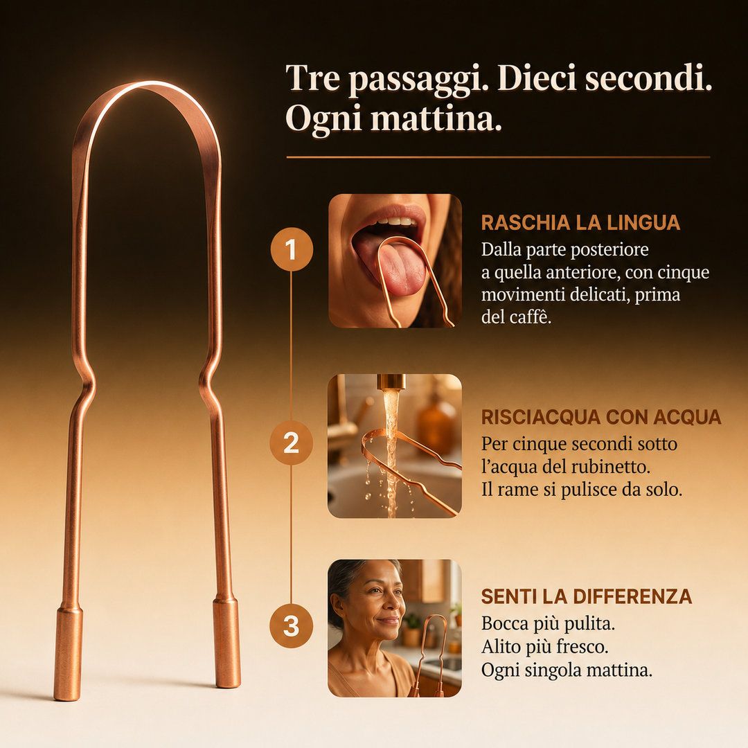 Raschietto per la Lingua in Rame Puro