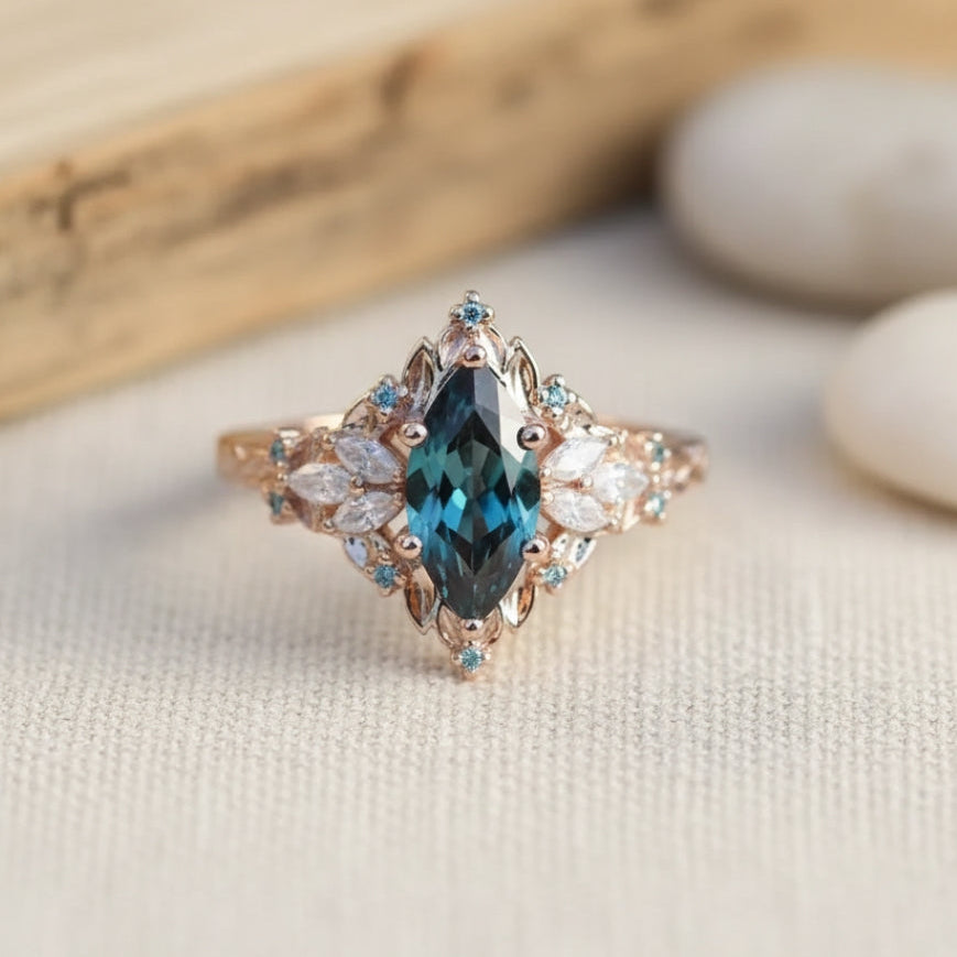 Anello Esotico Cristallino Blu