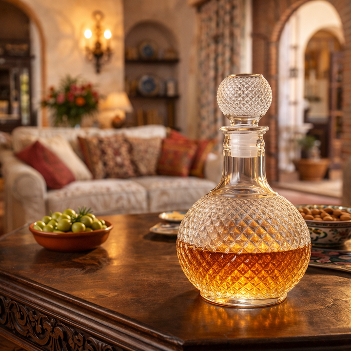 Bottiglia di Whisky – Edizione in Cristallo Tagliato con Tappo