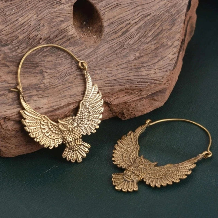 Orecchini Dichiarativi Gufo Vintage Bohemien