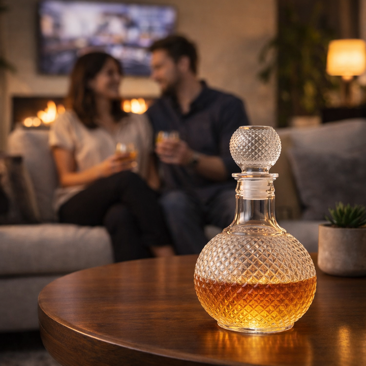 Bottiglia di Whisky – Edizione in Cristallo Tagliato con Tappo