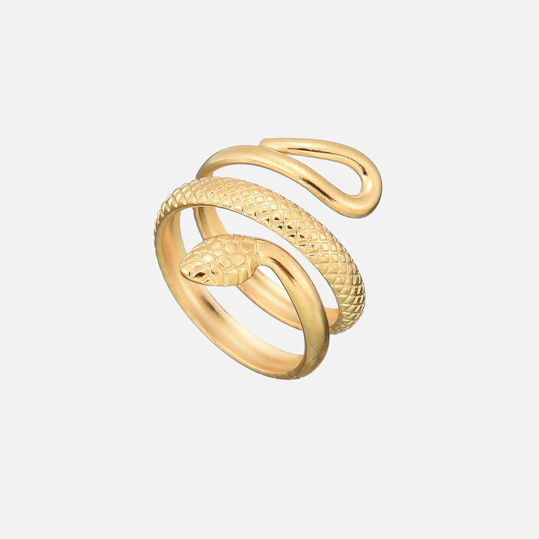 Anello Dettagliato di Serpente (Regolabile)