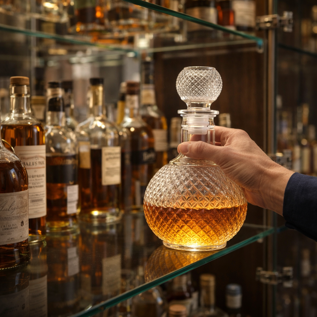 Bottiglia di Whisky – Edizione in Cristallo Tagliato con Tappo