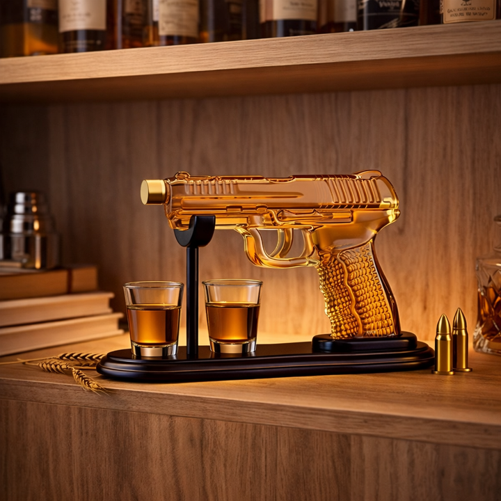 Bottiglia di Whisky – Edizione Set Arma con Bicchieri