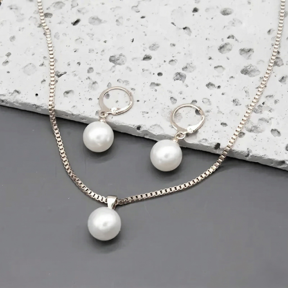 Set di Gioielli in Perle Golden Grace | Oro