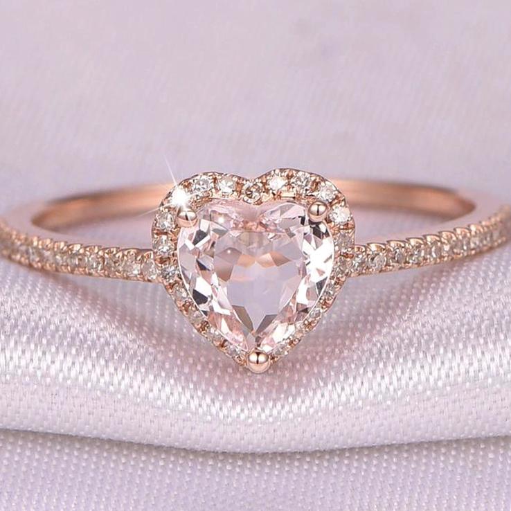 Anello Cuore di Cristallo con Zirconie