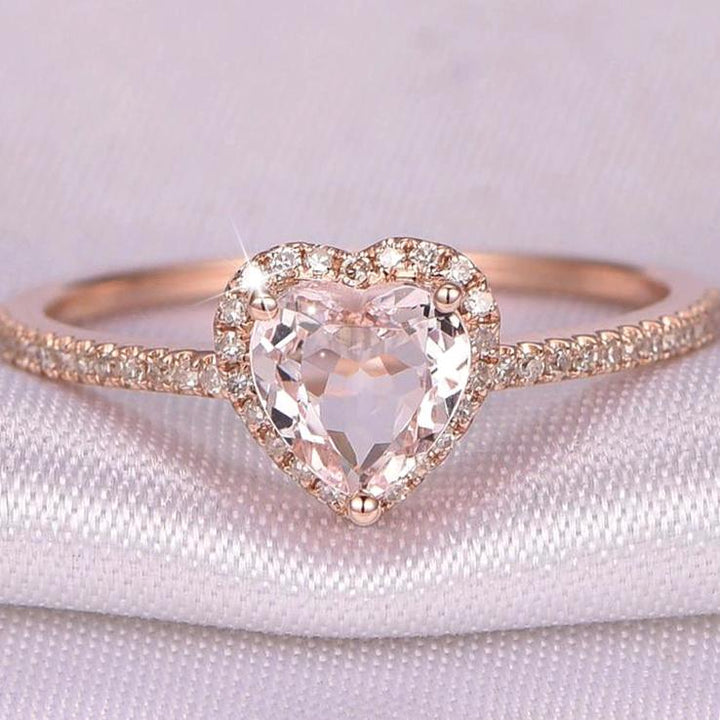 Anello Cuore di Cristallo con Zirconie