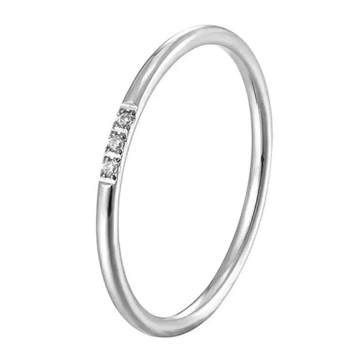 Anello Sottile a Tre Pietre