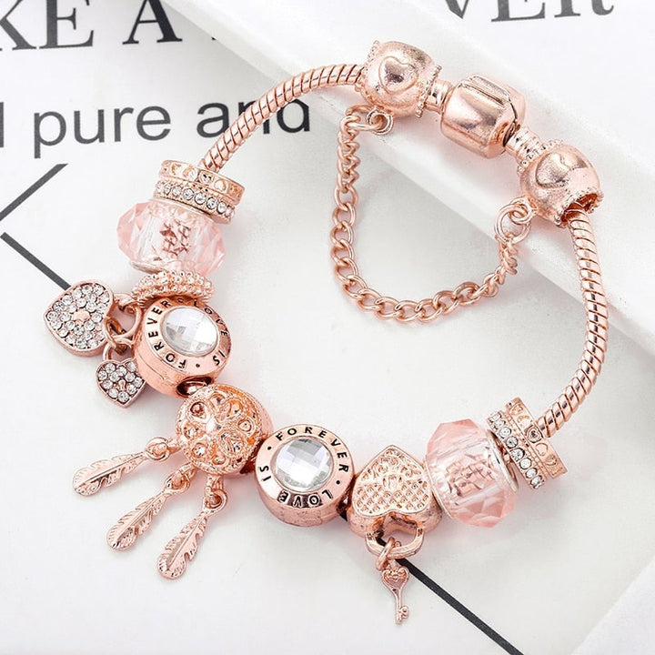 Bracciale Sogno di Rose con Charms Inclusi color argento