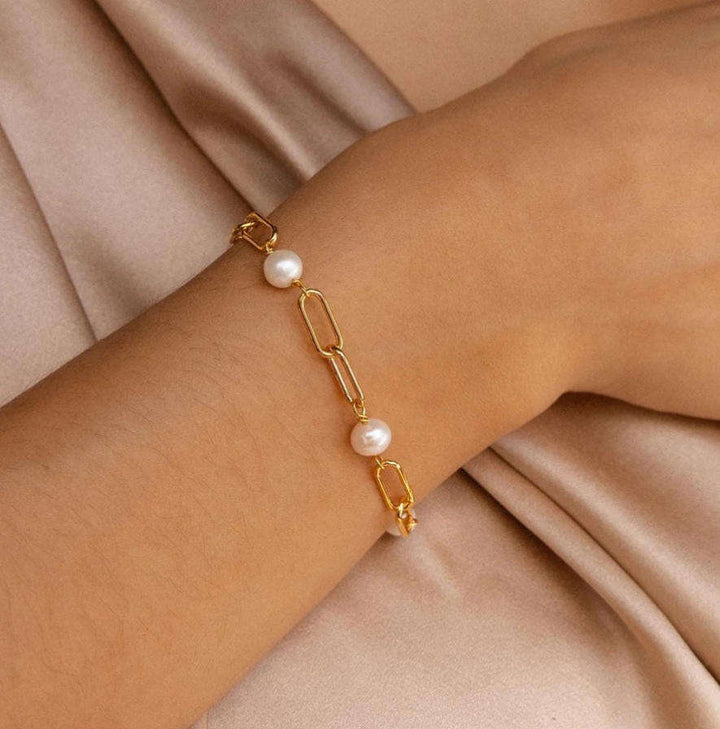 Bracciale a Catena con Perle Senza Tempo