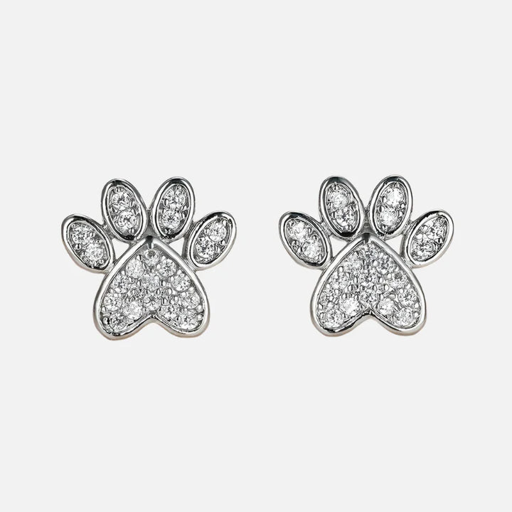 Orecchini a Perno in Zirconia Bianca – Design a Forma di Cuore
