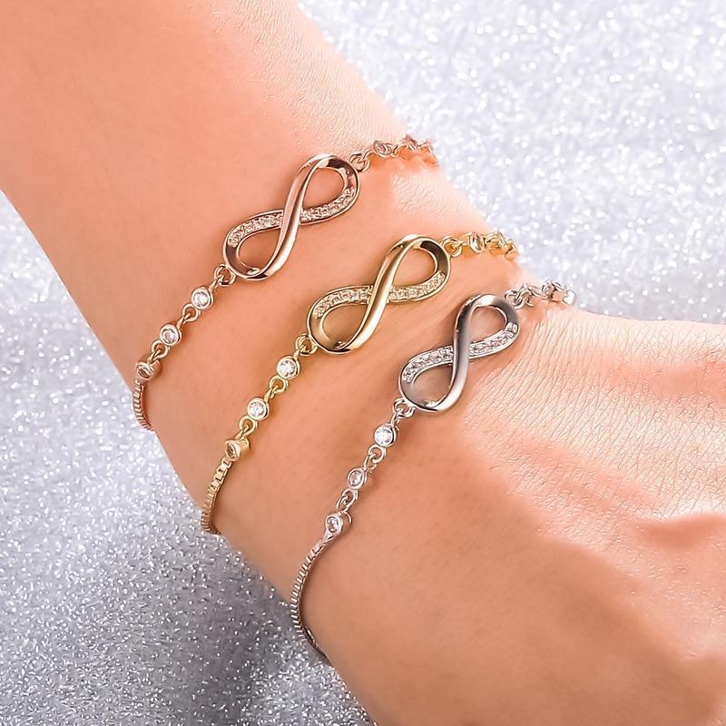 Bracciale Infinito Regolabile color argento