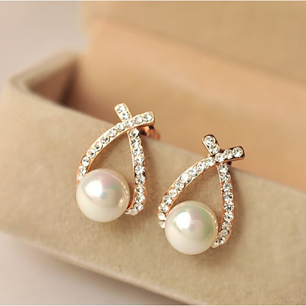 Orecchini di Perle con Glitter