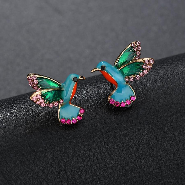 Orecchini a forma di Colibrì in Cristallo