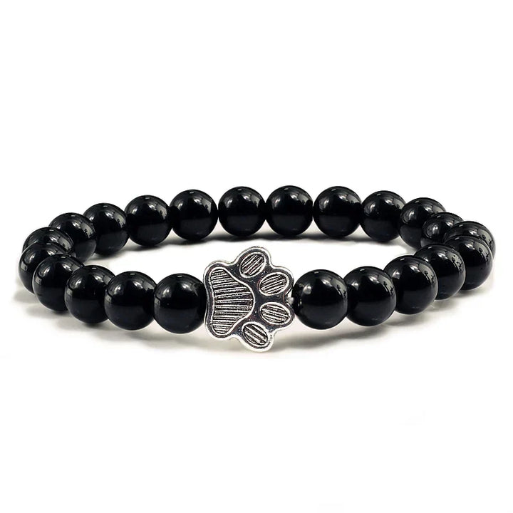 Bracciale con Zampa di Perline – Design in Pietra Naturale