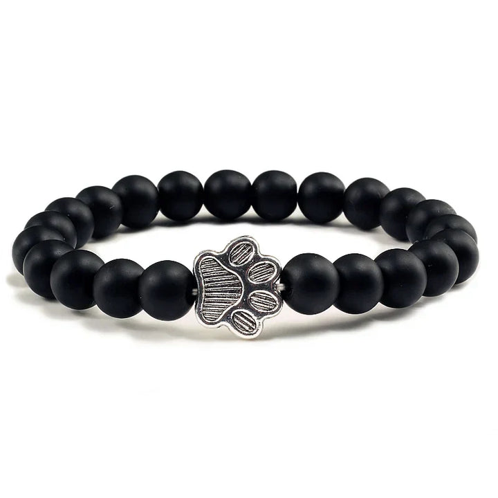 Bracciale con Zampa di Perline – Design in Pietra Naturale