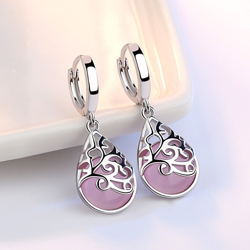 Orecchini color argento Albero della Vita