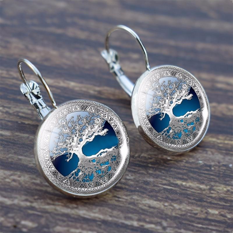Orecchini color argento Albero della Vita