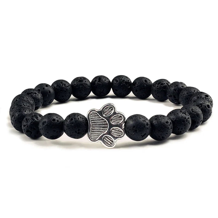 Bracciale con Zampa di Perline – Design in Pietra Naturale