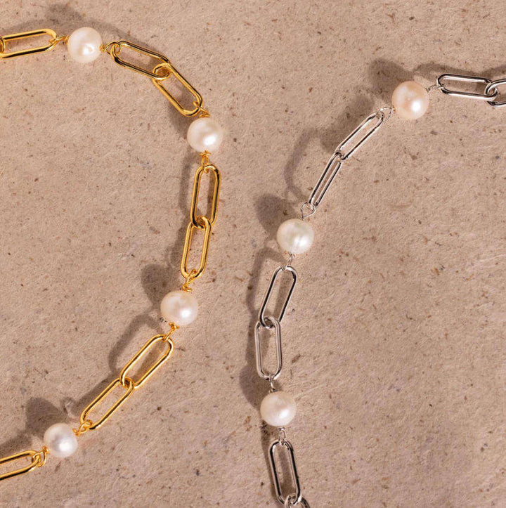 Bracciale a Catena con Perle Senza Tempo