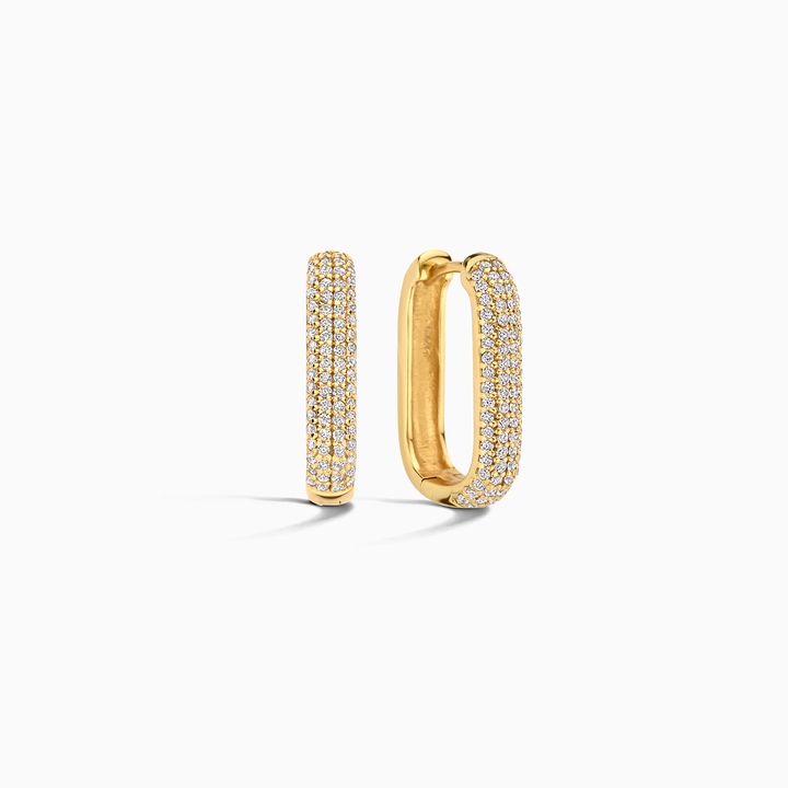 Icon Pave Hoops | Oro