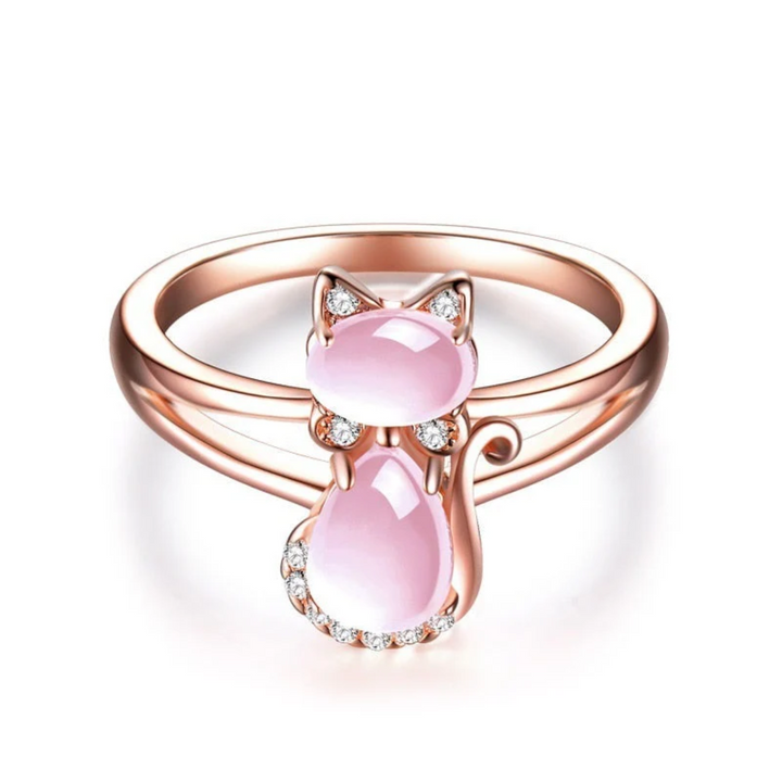 Anello per Gatto color oro Rosa