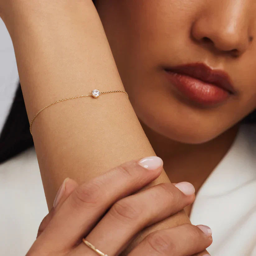 Bracciale in Pietra Moissanite Cléa | Oro