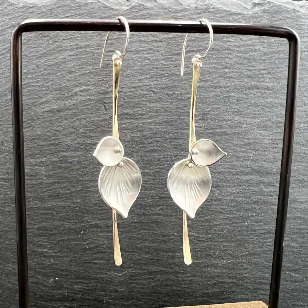 Orecchini Vintage Silver Leaf