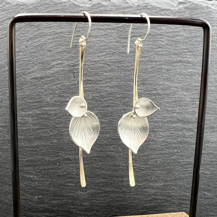 Orecchini Vintage Silver Leaf