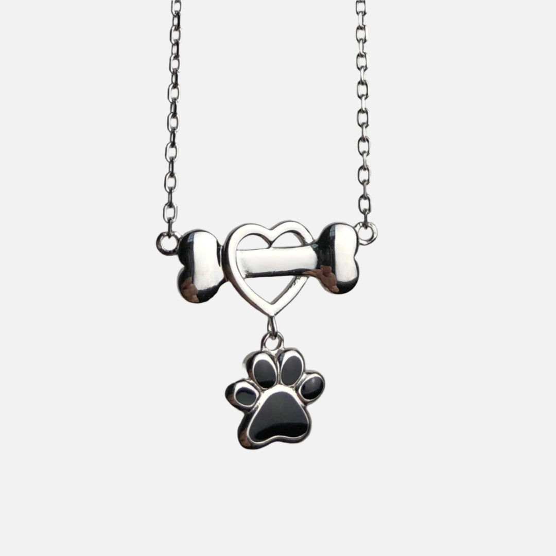 Collana con Zampa di Cane Delicata in Acciaio Inossidabile