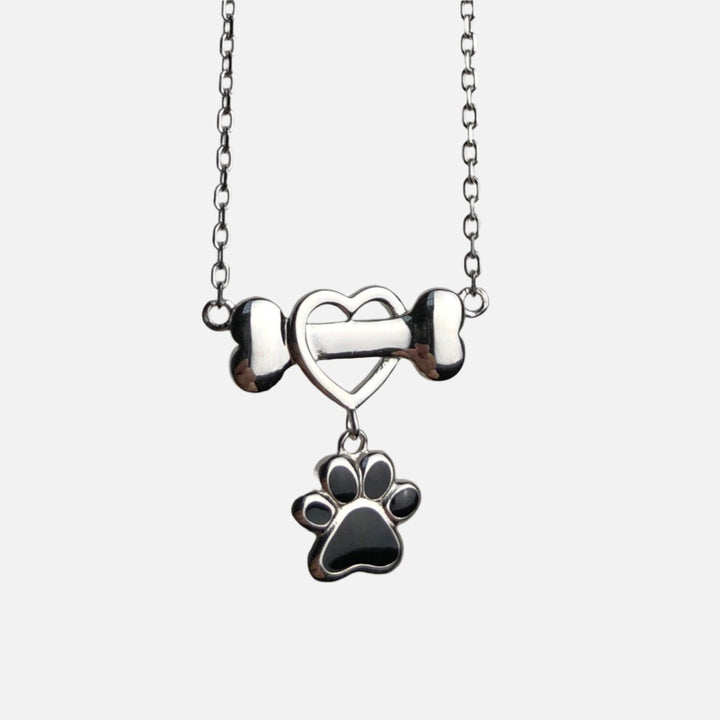 Collana con Zampa di Cane Delicata in Acciaio Inossidabile