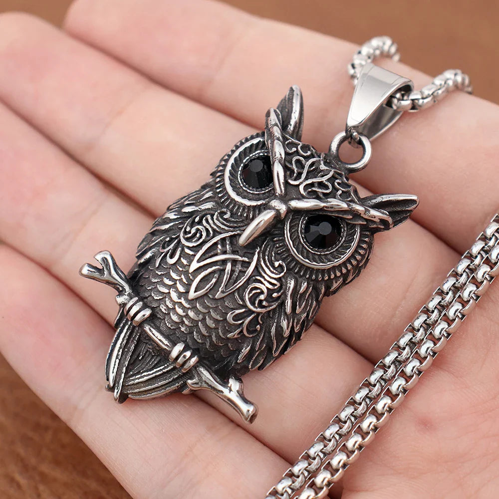 Collana con Pendente Gufo Vintage