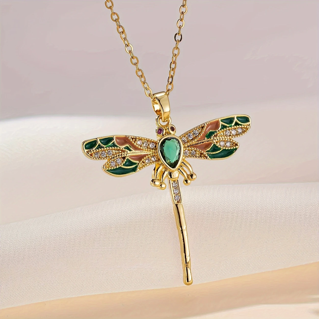 Collana Sogni color oro della Libellula Danzerina