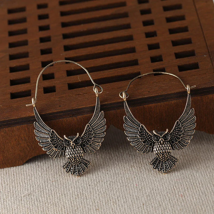 Orecchini Dichiarativi Gufo Vintage Bohemien