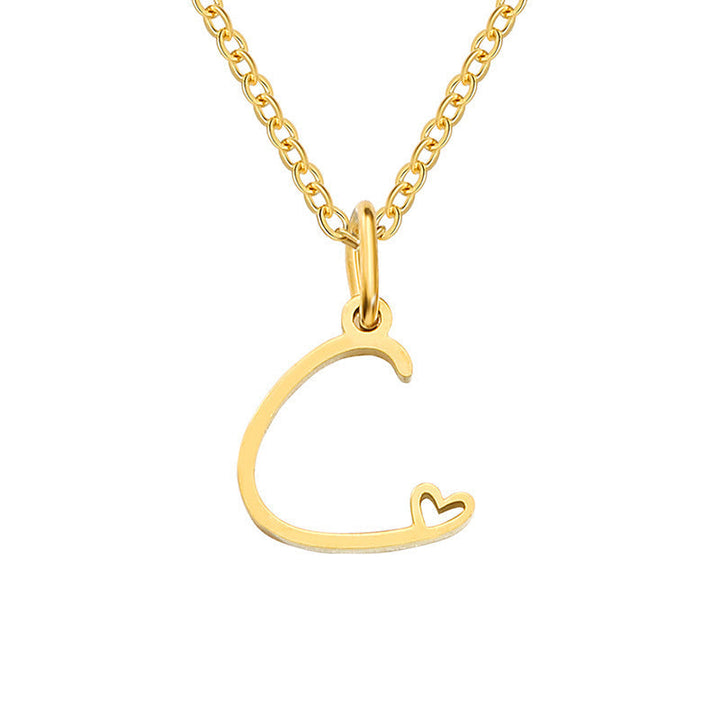 Collana con Iniziale Cuore | Oro